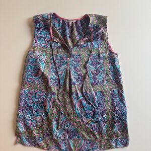 Juicy Couture Y2K Paisley Boho Blouse - Size XS